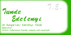 tunde edelenyi business card